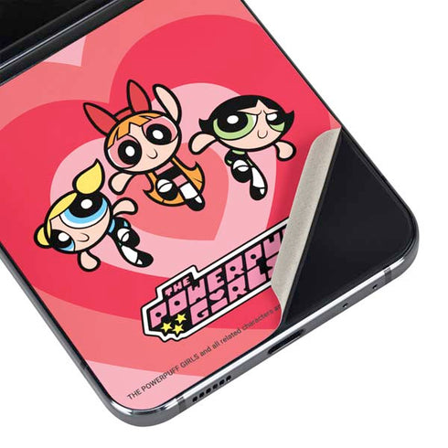 Cartoon Network Powerpuff Girls Hearts Galaxy Z Flip5 5G Skin